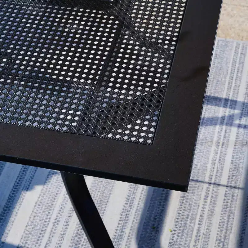 Ensemble repas d'extérieur 5 pièces avec table de 94 cm et 4 fauteuils pivotants - Captiva Designs