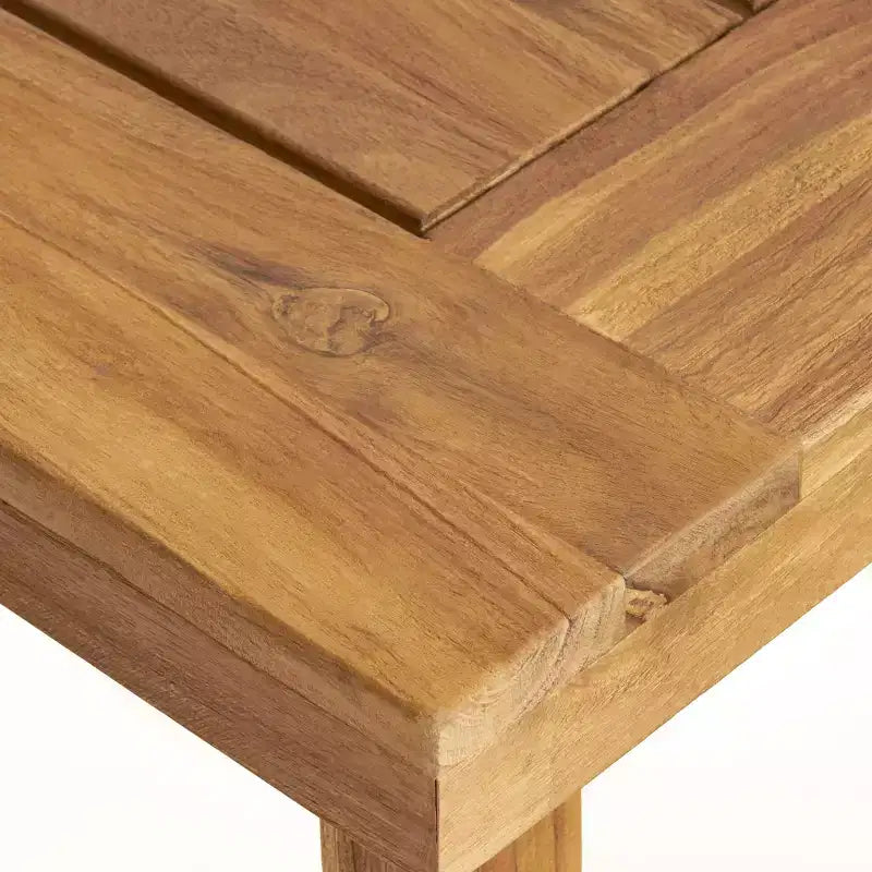 Ensemble de salle à manger d'extérieur 7 pièces en bois d'acacia et résine Christopher Knight Home Dahlia avec table à manger de 70,75 pouces, teck sablé/noir
