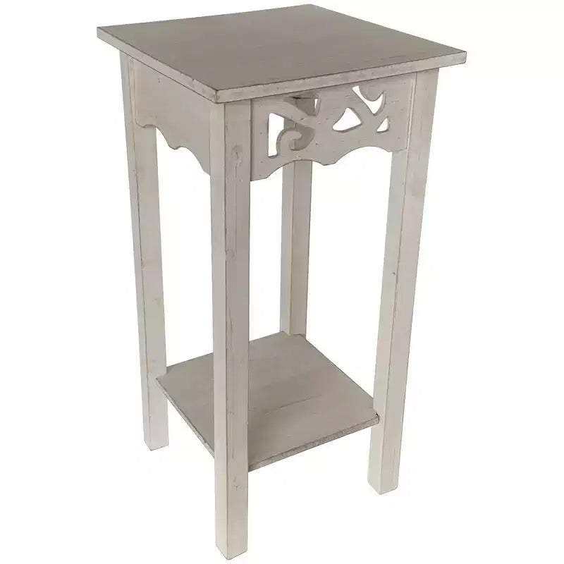 eHemco Table d'appoint décorative avec étagère de rangement, 30 x 30 x 60 cm