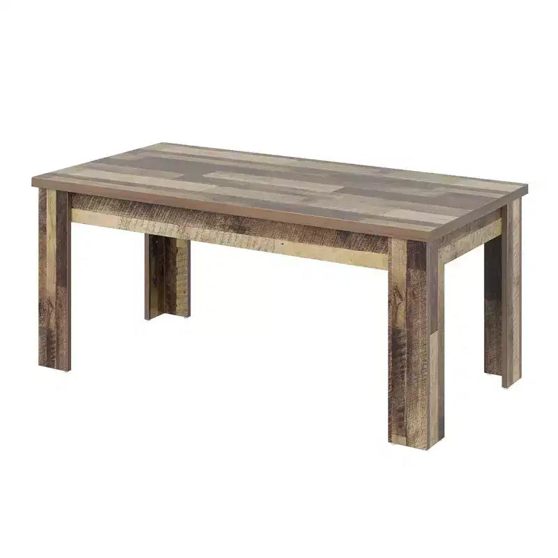 Farmhouse Dining Table for 4 - 63 Rustic Wooden Rectangular Table for Small Spaces & Apartments