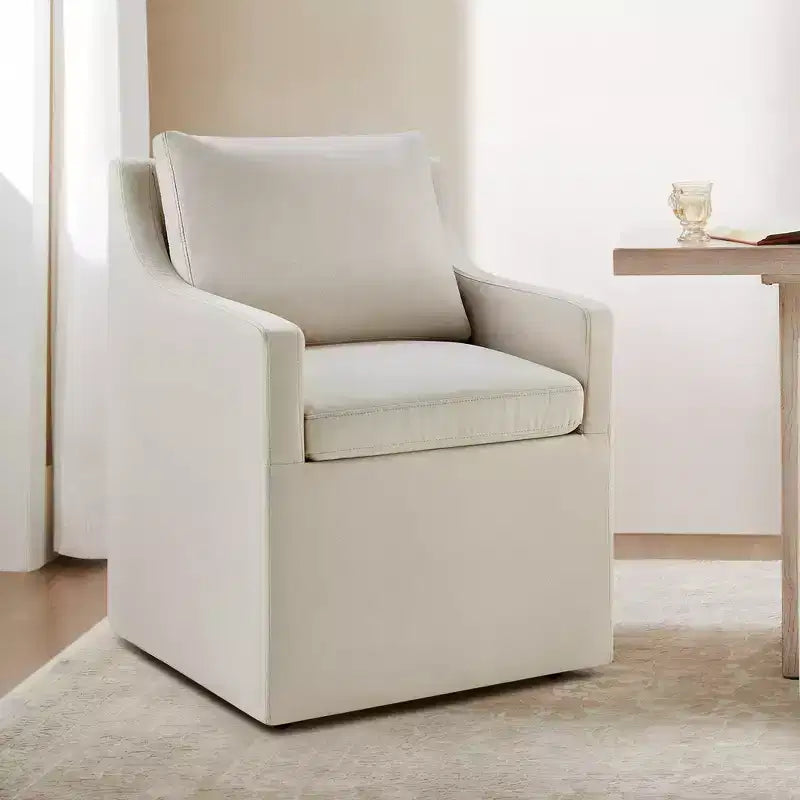 Spruce&Spring Dining Arm Chairs with Casters & Storage