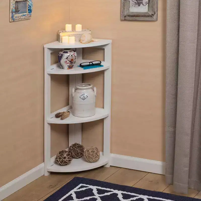 Regency,Flip Flop 34 High Corner Folding Bookcase- White