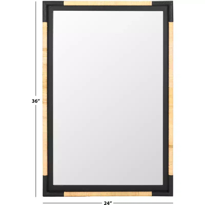 Renah Mirror - 23.6 x 36.02 - MRR9016 - Natural/Black - Safavieh