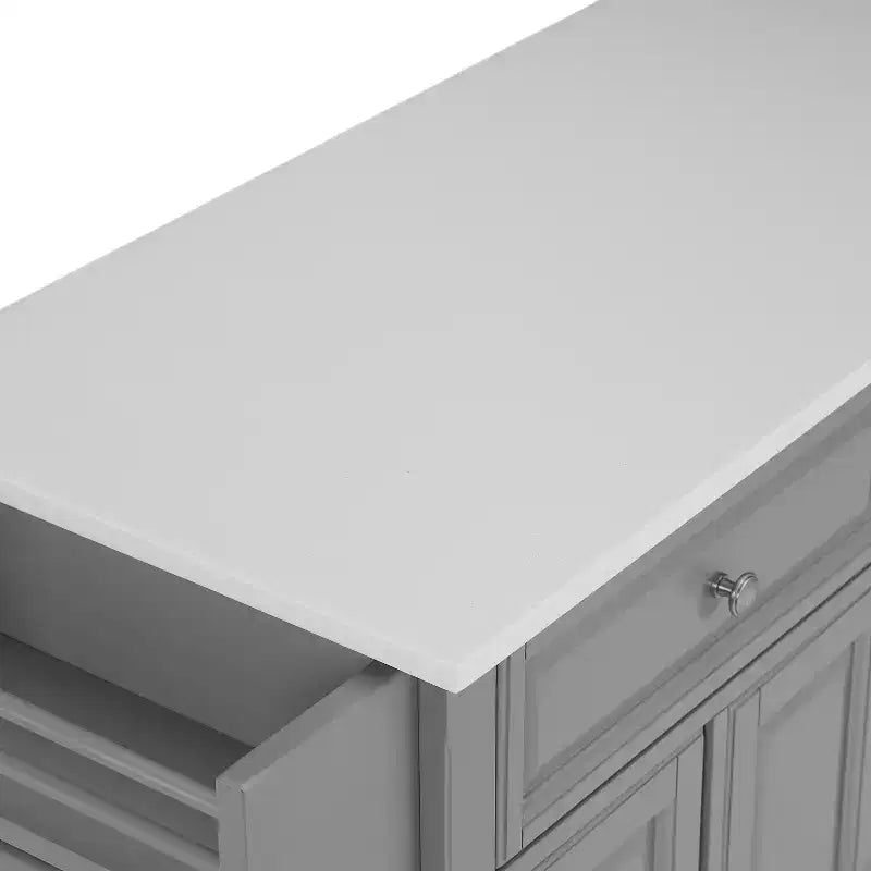 Îlots de cuisine HomeStock en métal de 91,4 cm de haut avec 3 portes et 3 étagères