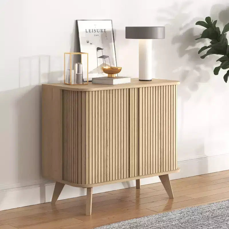 Buffet de cuisine Galano avec portes cannelées 70 x 40 x 70,5 cm
