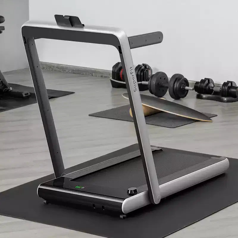 Gymax Foldable Treadmill for Home Compact Walking Running Machine with APP Control Bluetooth LED Display and Device Holder Electric Treadmill