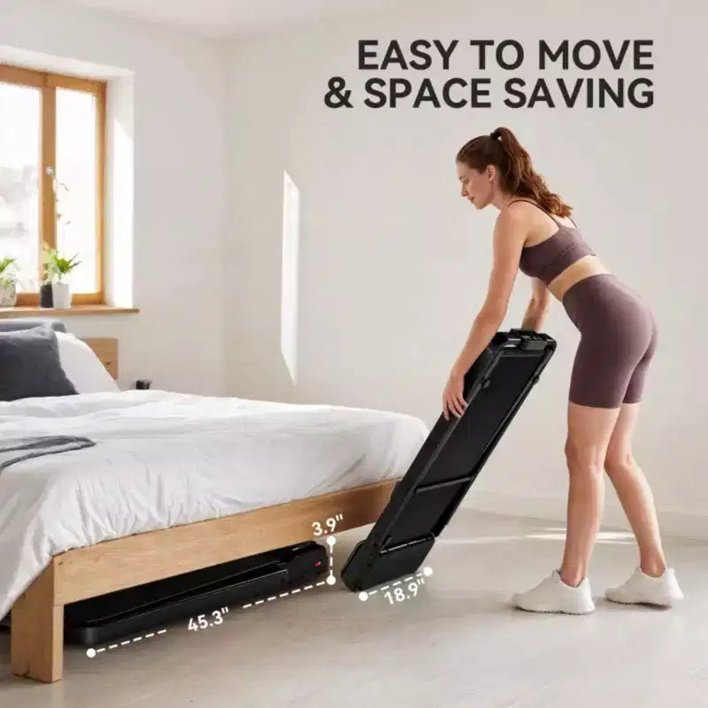 Folding Treadmill for Home with Incline 2HP Quiet Motor Compact Treadmill with LED Display