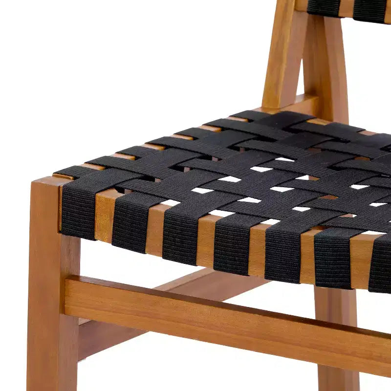Christopher Knight Home, ensemble de salle à manger d'extérieur moderne de 5 pièces en bois d'acacia avec corde tressée en PE et table à lattes