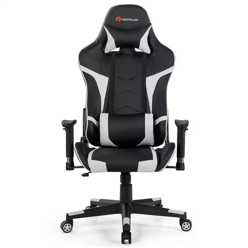 Costway Massage Gaming Chair Reclining Swivel Racing Office Chair w/Lumbar Support