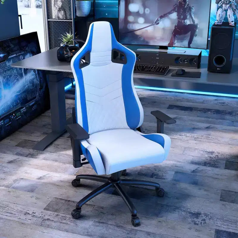 24/7 Shop At Home Quelman Adjustable Armrests Reclining Gaming Chair