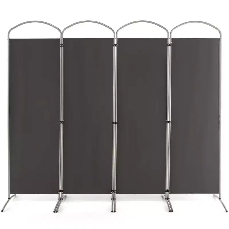 Costway 4 Panels Folding Room Divider 6 Ft Tall Fabric Privacy Screen Black/Brown/Grey/White