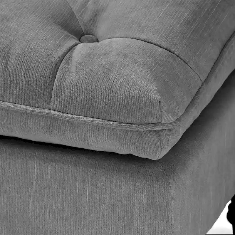 Jeremy Modern Tufted Fabric Pillow Top Ottoman by Christopher Knight Home