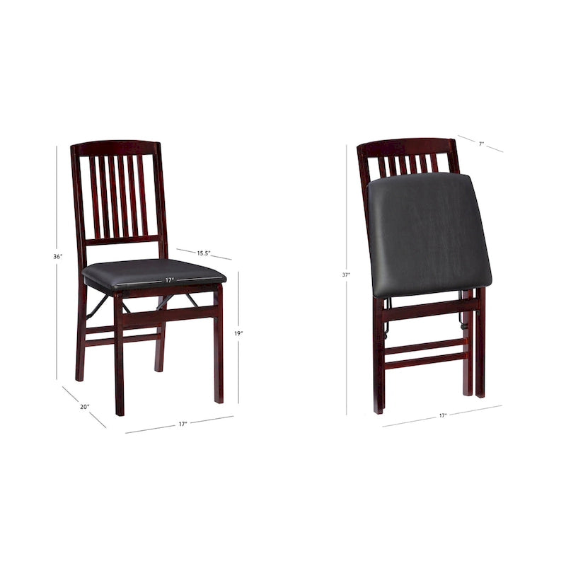 Porch & Den Lowell Espresso Folding Chair (Set of 2)