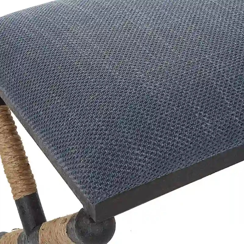 Uttermost Firth Rustic Navy Bench - 48W x 21H x 16D
