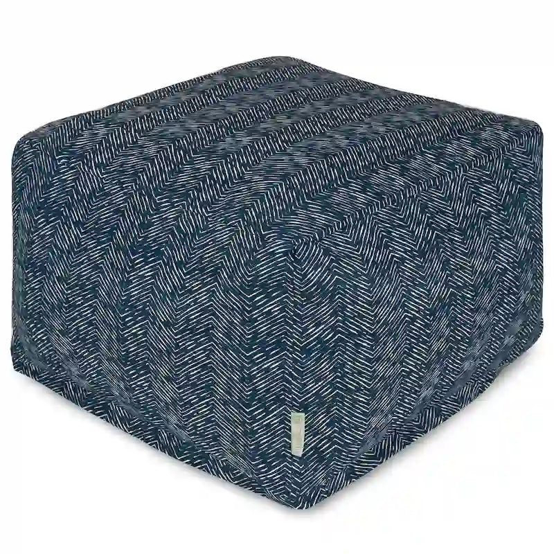 Majestic Home Goods Indoor Outdoor SouthWest Ottoman Pouf 27 in L x 27 in W x 17 in H