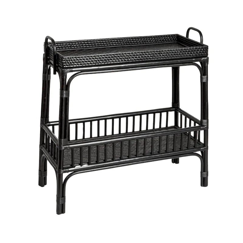 2-Tier Rattan Bar Storage Tray