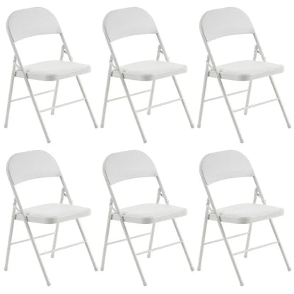 Chaises pliantes élégantes en fer et PVC pour conventions et expositions Blanches