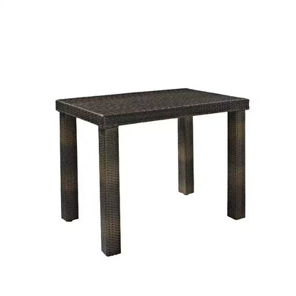 Ensemble de salle à manger Palm Harbor 5 pièces en osier de hauteur comptoir d'extérieur – Marron – Crosley : Cadre en acier, résistant aux UV, sans coussin