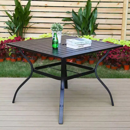 Ensemble de salle à manger 5 pièces avec table de 37 po et 4 fauteuils pivotants – Captiva Designs