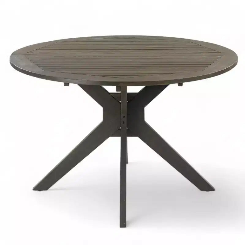 Stamford 5pc Acacia Wood & Wicker Patio Dining Set - Gray - Christopher Knight Home