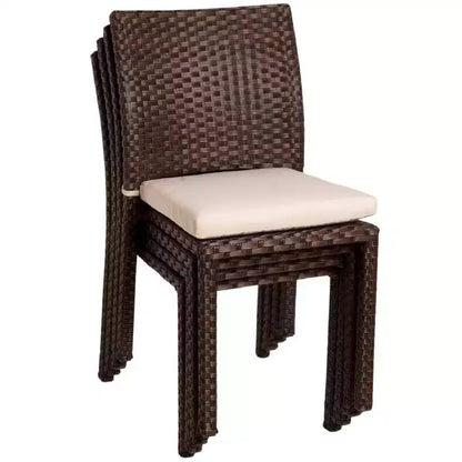 Noah 9pc Teak Wood Wicker Double-Extendable Oval Patio Dining Set - International Home Miami: Weather-Resistant