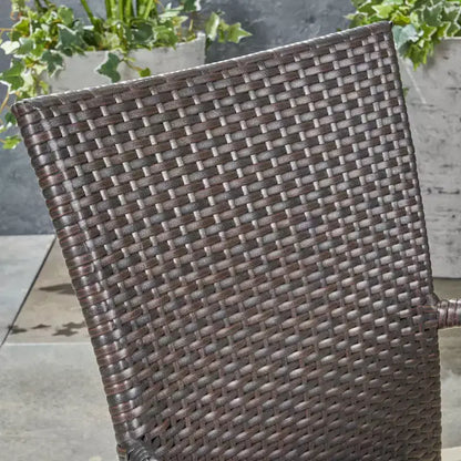 Hayes 9pc Wood & Wicker Expandable Dining Set: Patio Seating for 8 - Christopher Knight Home