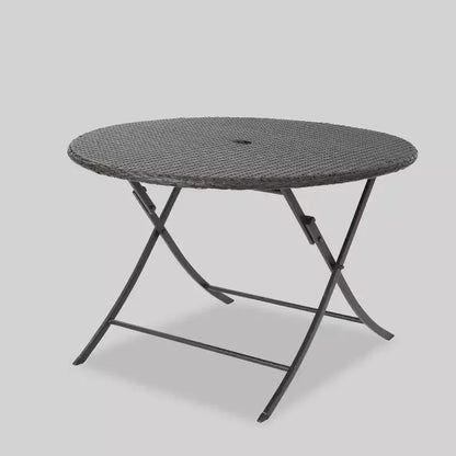 Ensemble de salle à manger en osier 5 pièces Lula - Marron - Christopher Knight Home : Table ronde, Chaises empilables