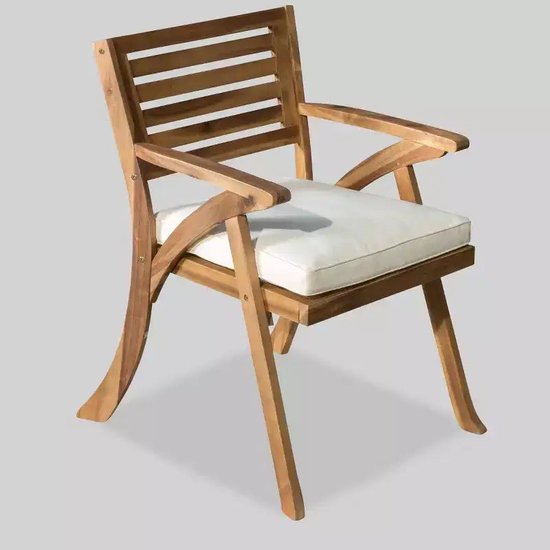 7pc Concord Acacia Wood Patio Dining Set Teak - Christopher Knight Home: Weather-Resistant, 6-Seater