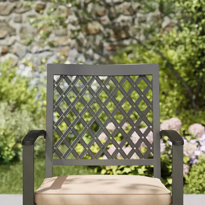 Ensemble de salle à manger d'extérieur 7 pièces avec table rectangulaire avec trou pour parasol et chaises pivotantes - Captiva Designs
