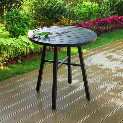 Ensemble 3 pièces en métal/acier tout temps avec 2 chaises et une table ronde – Captiva Designs