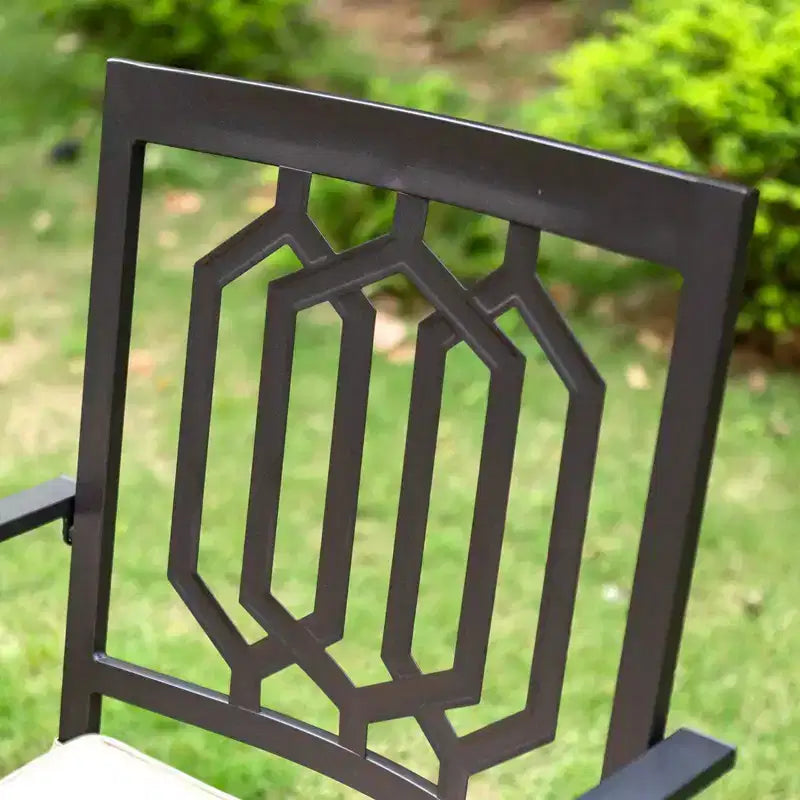 Ensemble 3 pièces en métal/acier tout temps avec 2 chaises et une table ronde – Captiva Designs