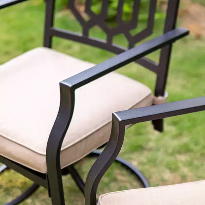 Ensemble 3 pièces en métal/acier tout temps avec 2 chaises et une table ronde – Captiva Designs