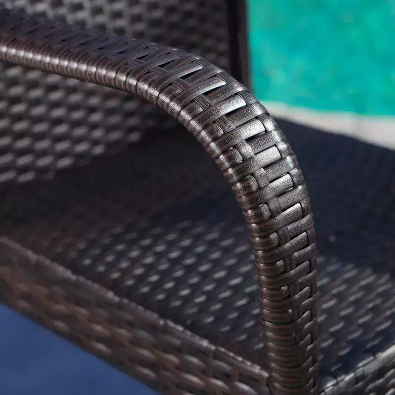 Lala 3pc Square Wicker Patio Bar Set - Brown - Christopher Knight Home: Rattan Iron Frame, Weather-Resistant