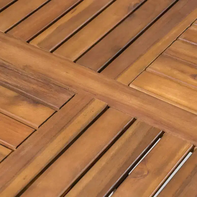 Ensemble de salle à manger 5 pièces en bois d'acacia et osier Hartford - Teck/Crème - Christopher Knight Home : Résistant aux intempéries, 4 fauteuils et table carrée