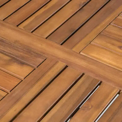 Ensemble de salle à manger 5 pièces en bois d'acacia et osier Hartford - Teck/Crème - Christopher Knight Home : Résistant aux intempéries, 4 fauteuils et table carrée