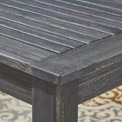 Davenport Ensemble de salle à manger extensible 9 pièces en bois et osier Gris foncé/Gris - Christopher Knight Home