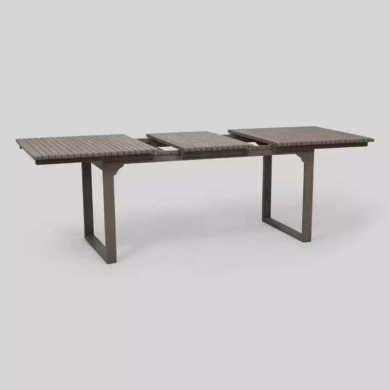 Belasera 9pc Acacia Wood Expandable Dining Set Gray - Christopher Knight Home