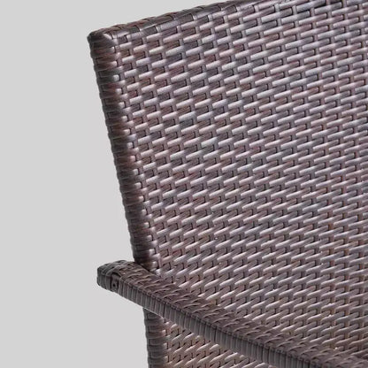 Ensemble de salle à manger d'extérieur 5 pièces en teck Didicas Wood Wicker – Christopher Knight Home