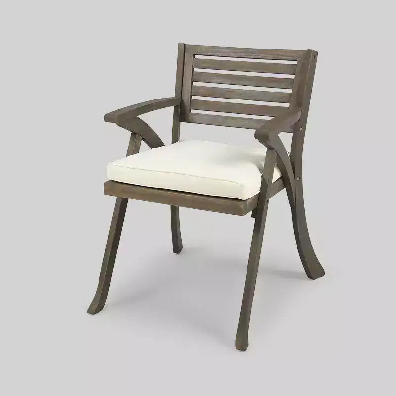 Della-Hermosa 7pc Acacia Wood Dining Set - Gray - Christopher Knight Home