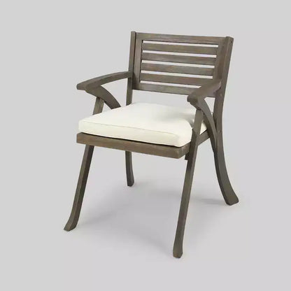 Della-Hermosa 7pc Acacia Wood Dining Set - Gray - Christopher Knight Home