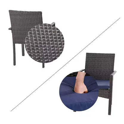 7pc Patio Dining Set with Expandable Rectangular Table & 6 PE Rattan Chairs - Captiva Designs: Weather-Resistant Outdoor Furniture