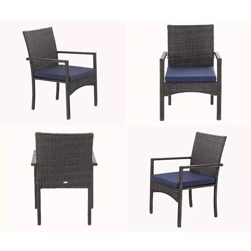 7pc Patio Dining Set with Expandable Rectangular Table & 6 PE Rattan Chairs - Captiva Designs: Weather-Resistant Outdoor Furniture