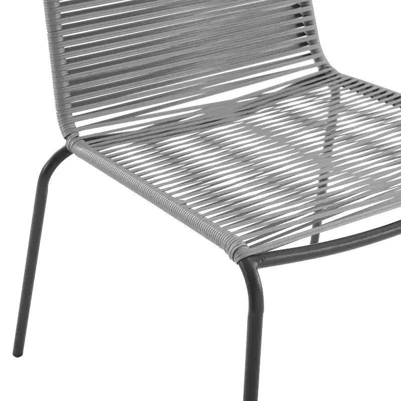 Ensemble de salle à manger extérieur 7 pièces Fenton en osier et métal : Chaises empilables, résistant à l'eau et aux UV - Crosley