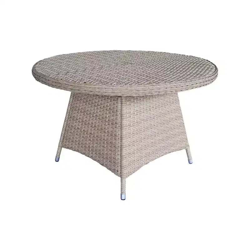 International Concepts 5pc Wicker Outdoor Patio Dining Set: All-Weather, Aluminum Frame, 4 Arm Chairs