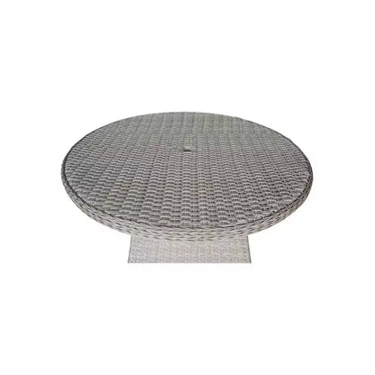 International Concepts 5pc Wicker Outdoor Patio Dining Set: All-Weather, Aluminum Frame, 4 Arm Chairs
