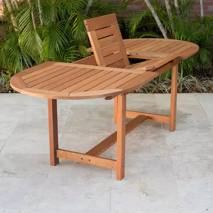 Amazonia Beijo 7pc Oval Outdoor Patio Dining Set Black