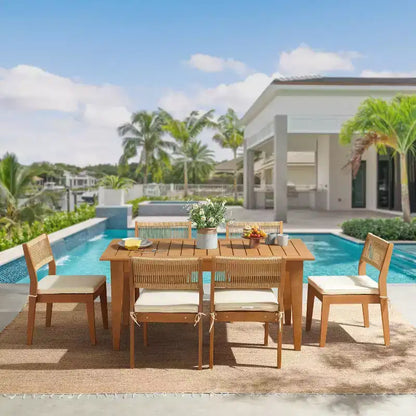Alaterre Furniture 7pc Barton Outdoor Weather Resistant Dining Set