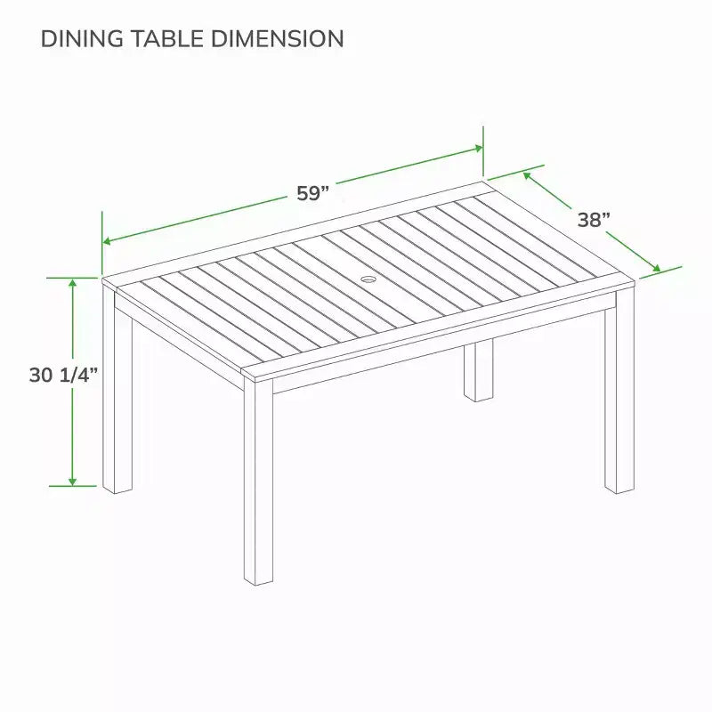 Sonoma Lane 4pc Eola Teak Wood Outdoor Patio Dining Set Brown - Weather-Resistant