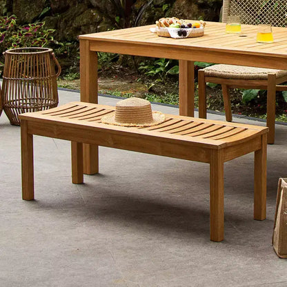 Sonoma Lane 4pc Eola Teak Wood Outdoor Patio Dining Set Brown - Weather-Resistant