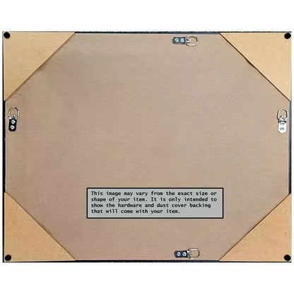42" x 30" Non-Beveled Eva Bathroom Wall Mirror Black - Amanti Art: Modern Rectangle, Wall Mount